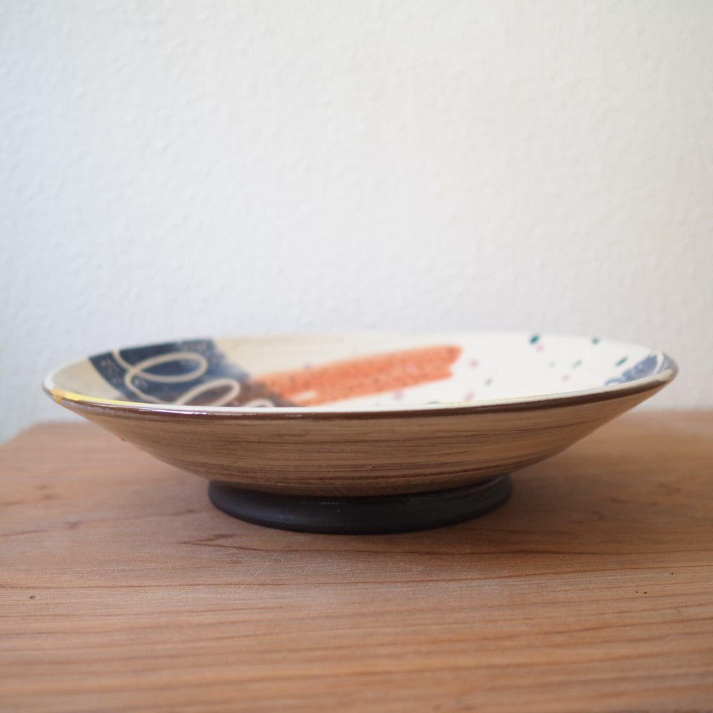 Footed serving bowl