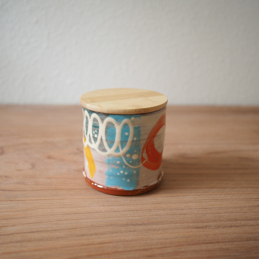 Lågkrukke med bambuslåg (flere varianter)