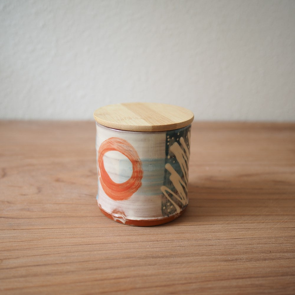 Lågkrukke med bambuslåg (flere varianter)