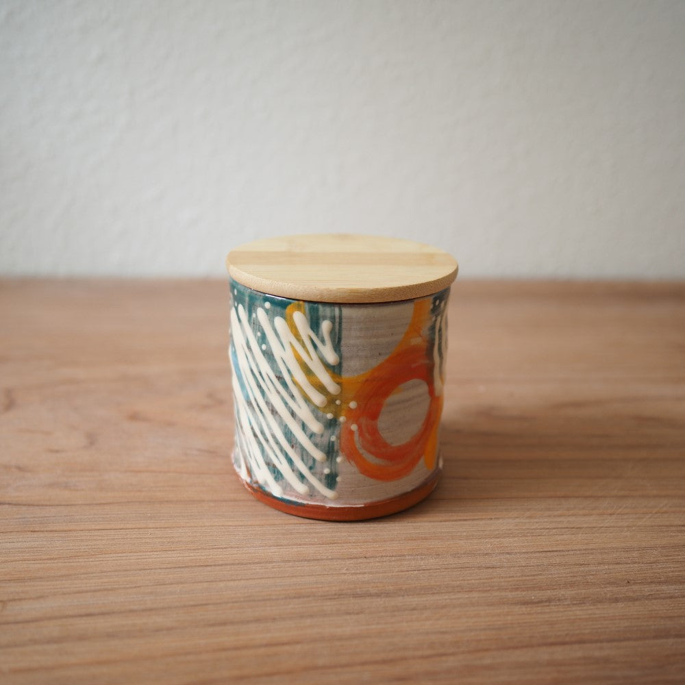 Lågkrukke med bambuslåg (flere varianter)