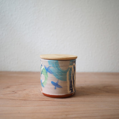 Lågkrukke med bambuslåg (flere varianter)