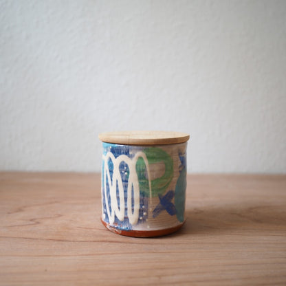 Lågkrukke med bambuslåg (flere varianter)