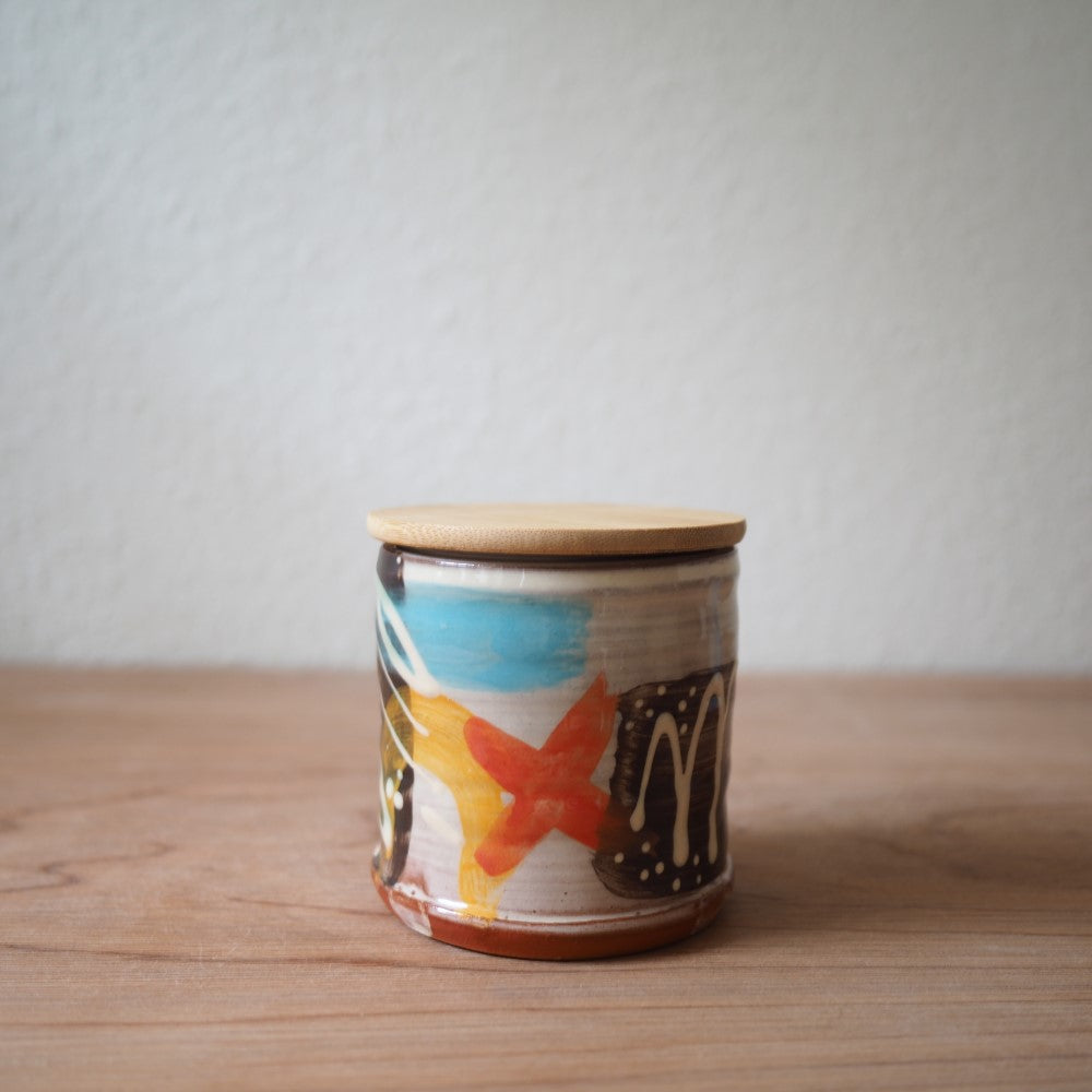 Lågkrukke med bambuslåg (flere varianter)