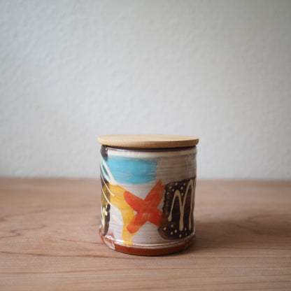 Lågkrukke med bambuslåg (flere varianter)