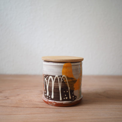 Lågkrukke med bambuslåg (flere varianter)