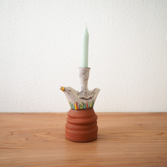 Bird candle holder