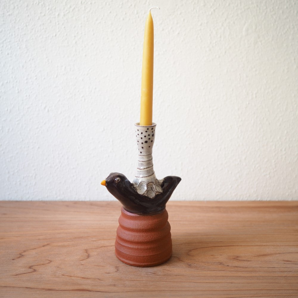 Bird candle holder