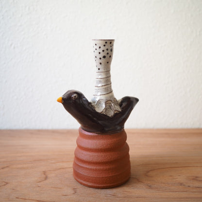 Bird candle holder