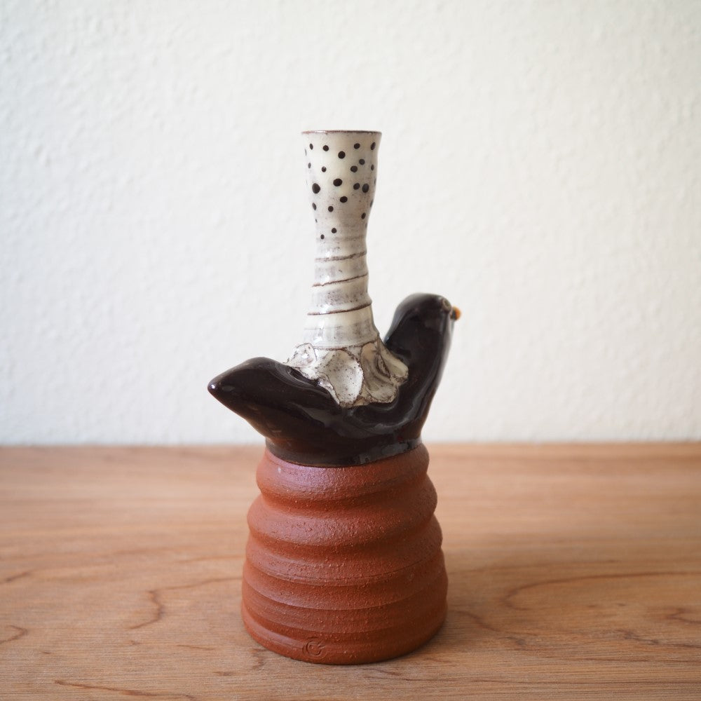 Bird candle holder